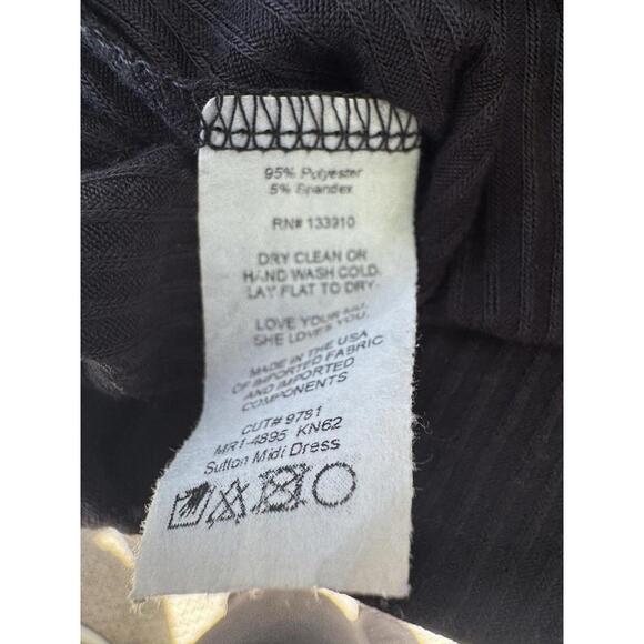 Show Me Your Mumu Black "Sutton Midi  Maxi Dress" small minimalist mock stretch - Picture 5 of 9